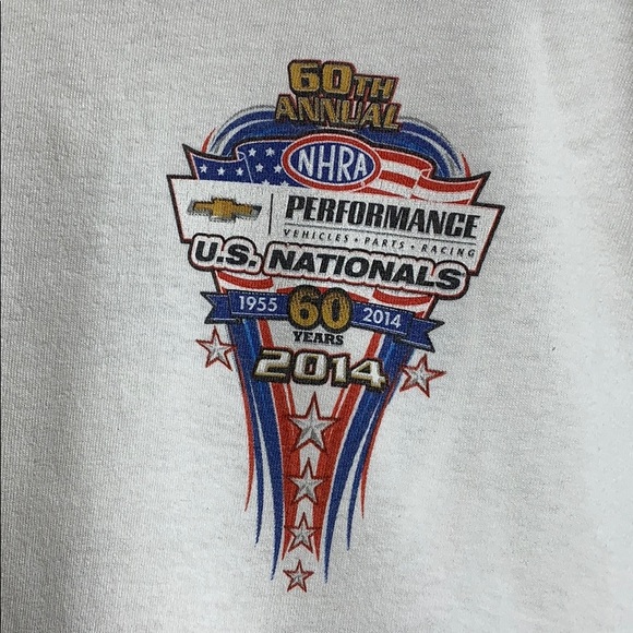 Vintage 60th Annual NHRA tee shirt. White. Size L. - Picture 2 of 5